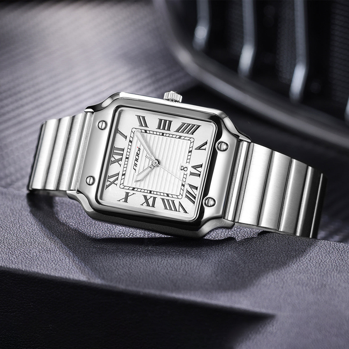 Onyx men's Roman numeral watch, view 5