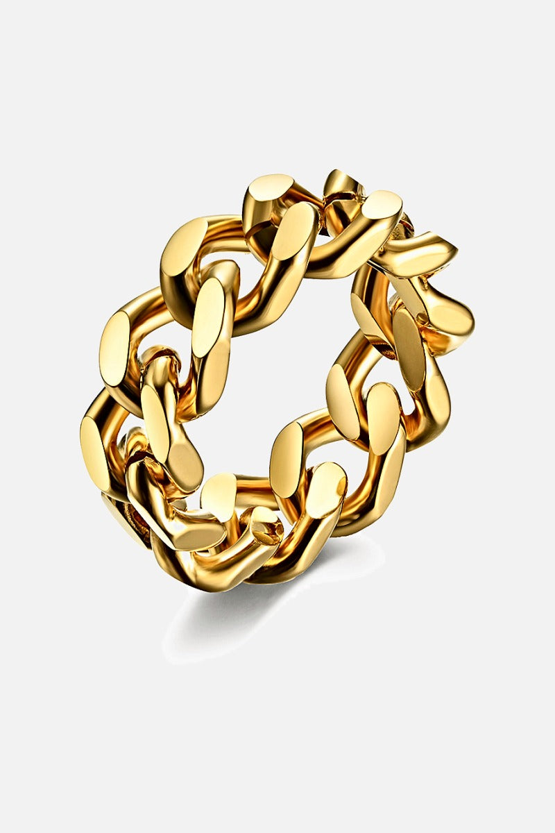Chain Link Ring men's stainless steel chain link ring