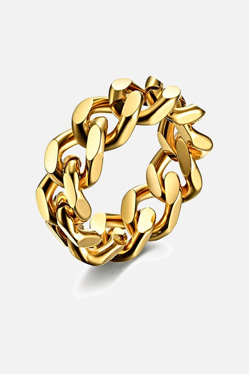 Chain Link Ring men's stainless steel chain link ring