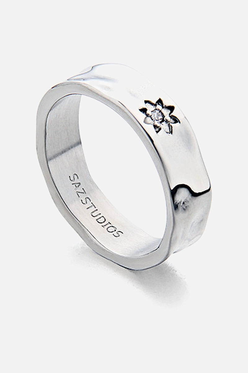 Convex Steel Band men's convex stainless steel ring, view 5