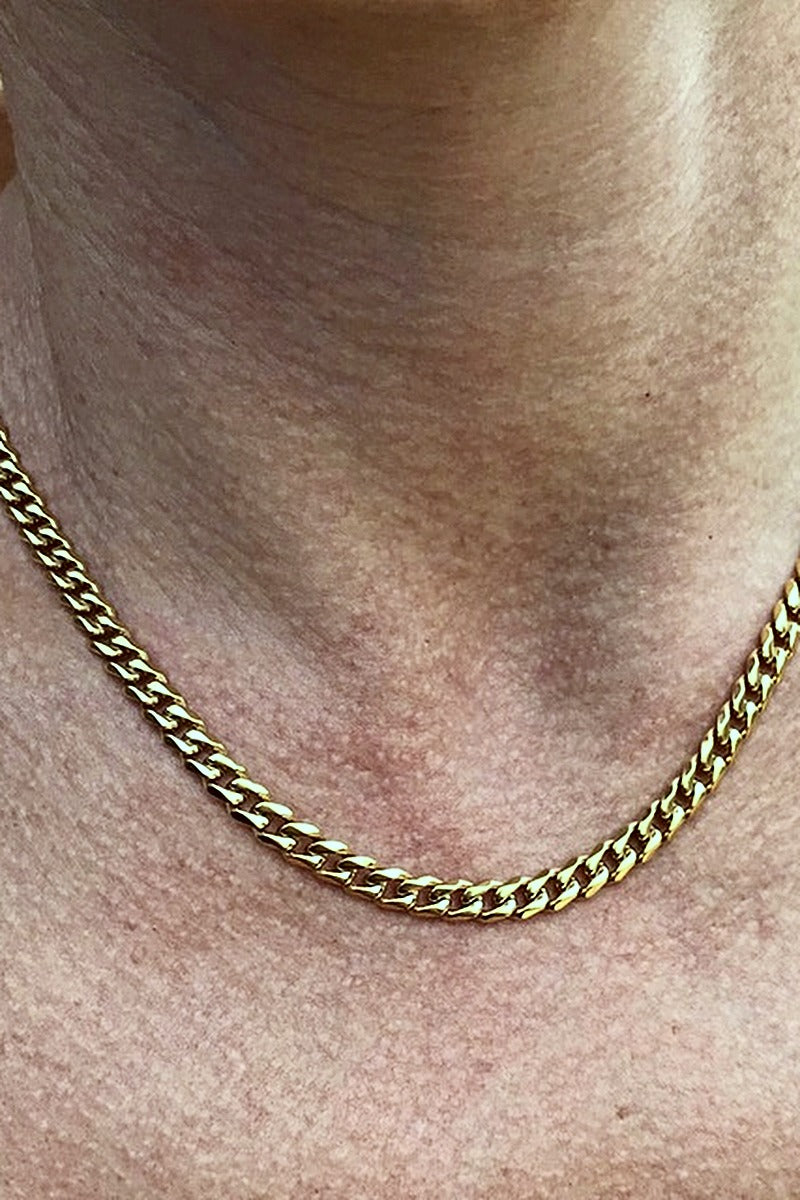 Cube Chain Necklace men's stainless steel cube chain necklace