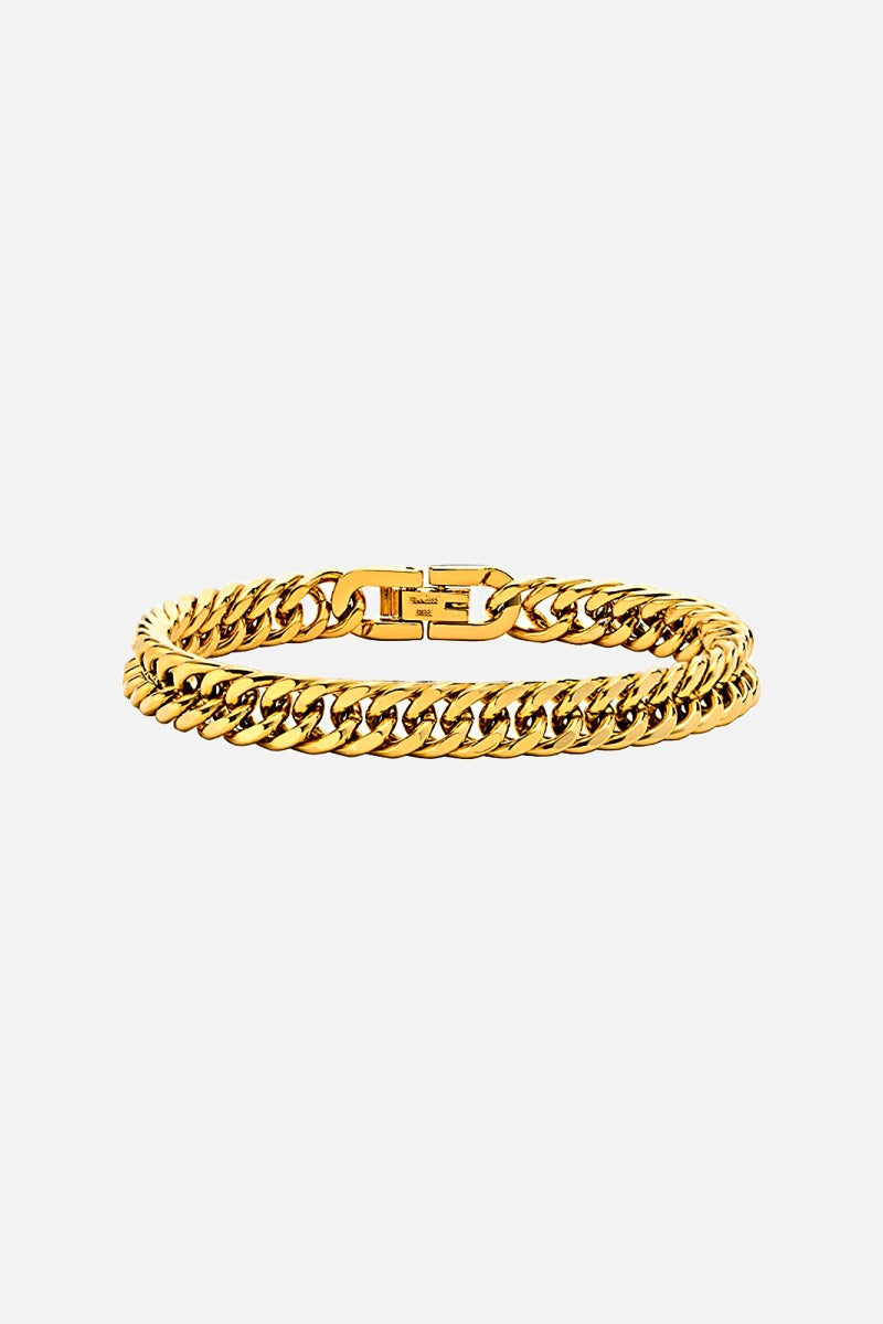 Faceted Steel Bracelet men's faceted stainless steel bracelet, view 6