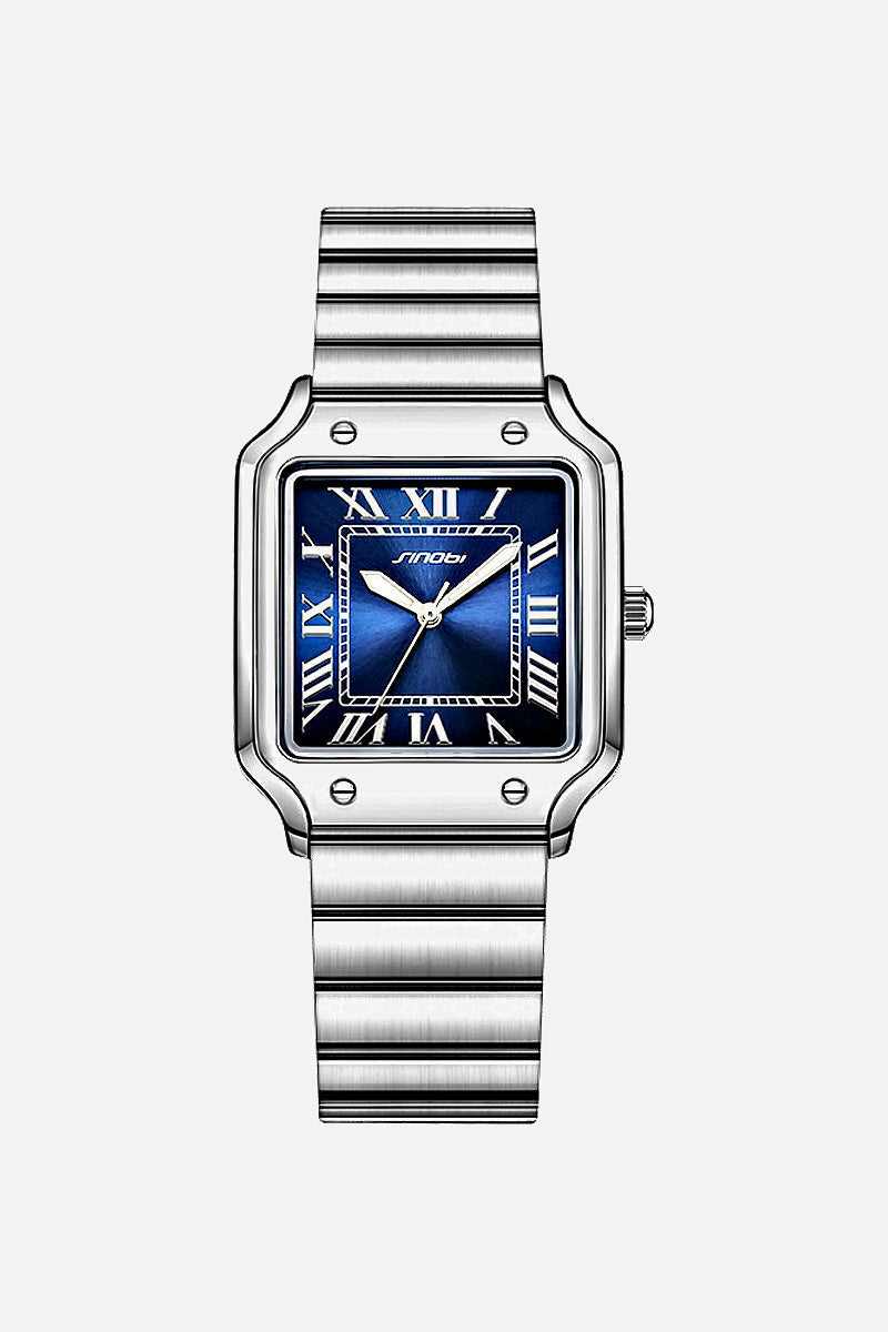 Onyx men's Roman numeral watch with stainless steel case