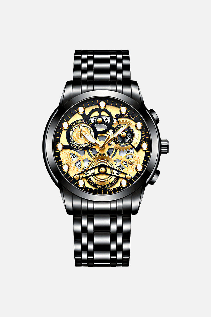 Osiris men's skeleton business watch, view 4