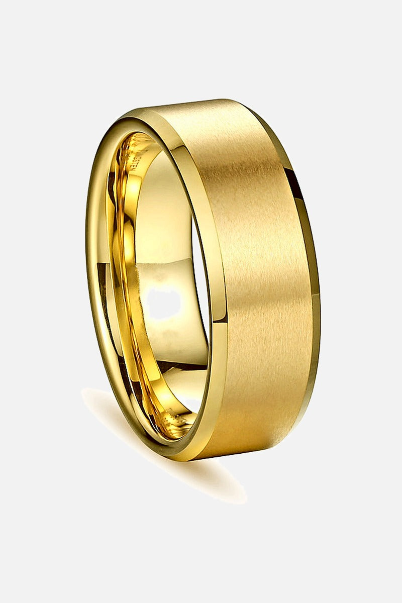 Polished Steel Band men's 8mm polished stainless steel ring, view 5