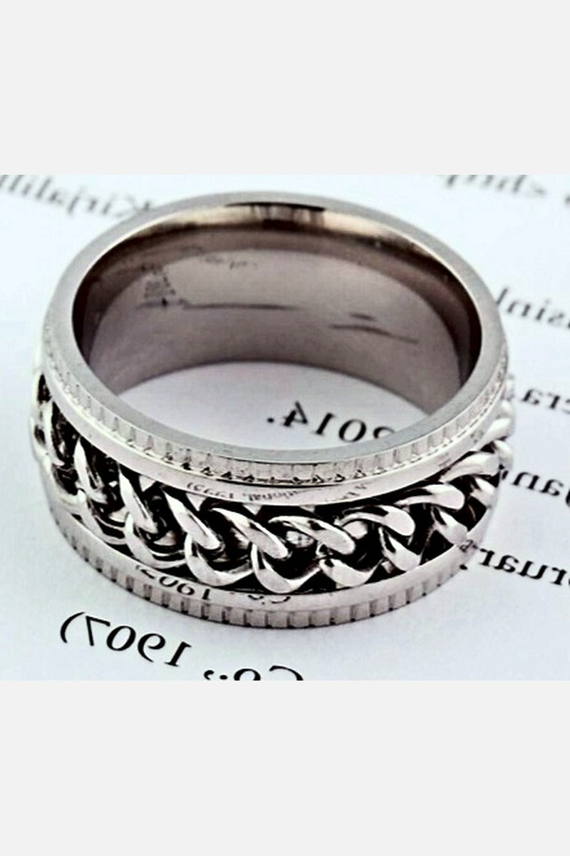 Spinner Chain Ring men's stainless steel spinner chain ring, view 2