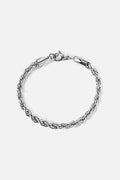 Twisted Rope Bracelet men's twisted rope stainless steel bracelet, view 2