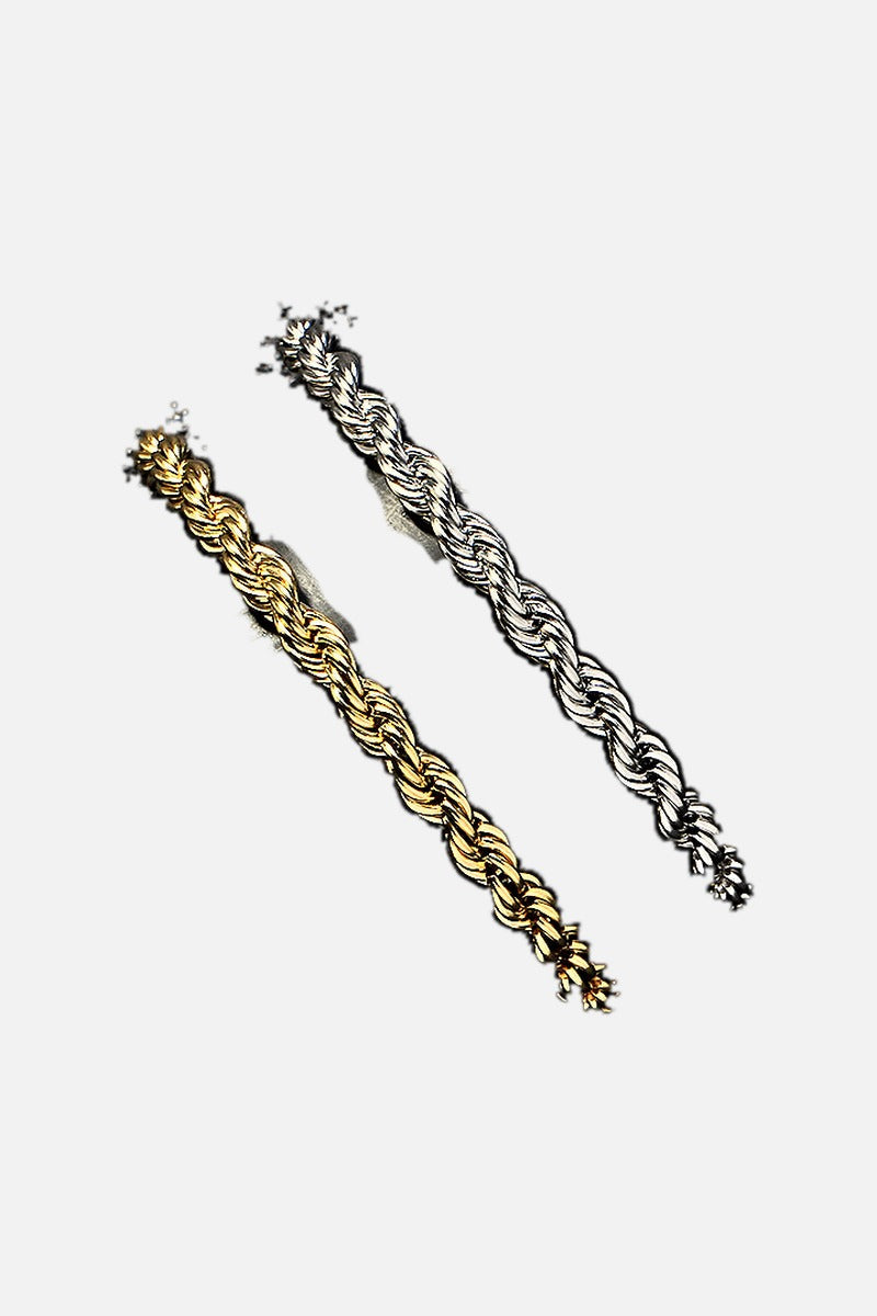 Twisted Rope Bracelet men's twisted rope stainless steel bracelet, view 4