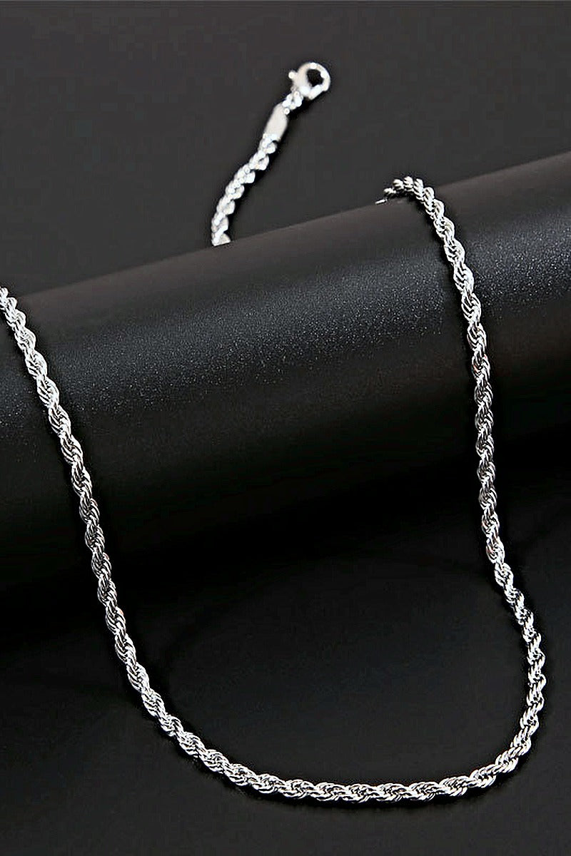 Twisted Rope Necklace men's twisted rope chain necklace