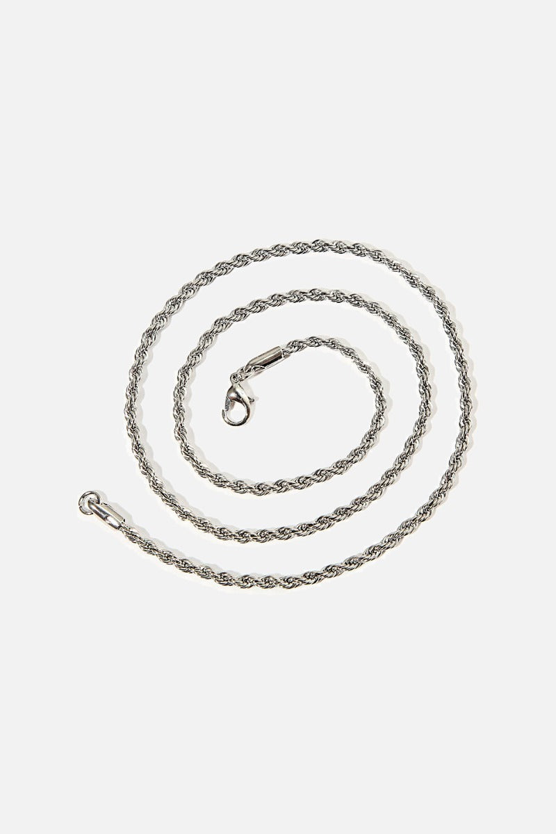 Twisted Rope Necklace men's twisted rope chain necklace, view 2