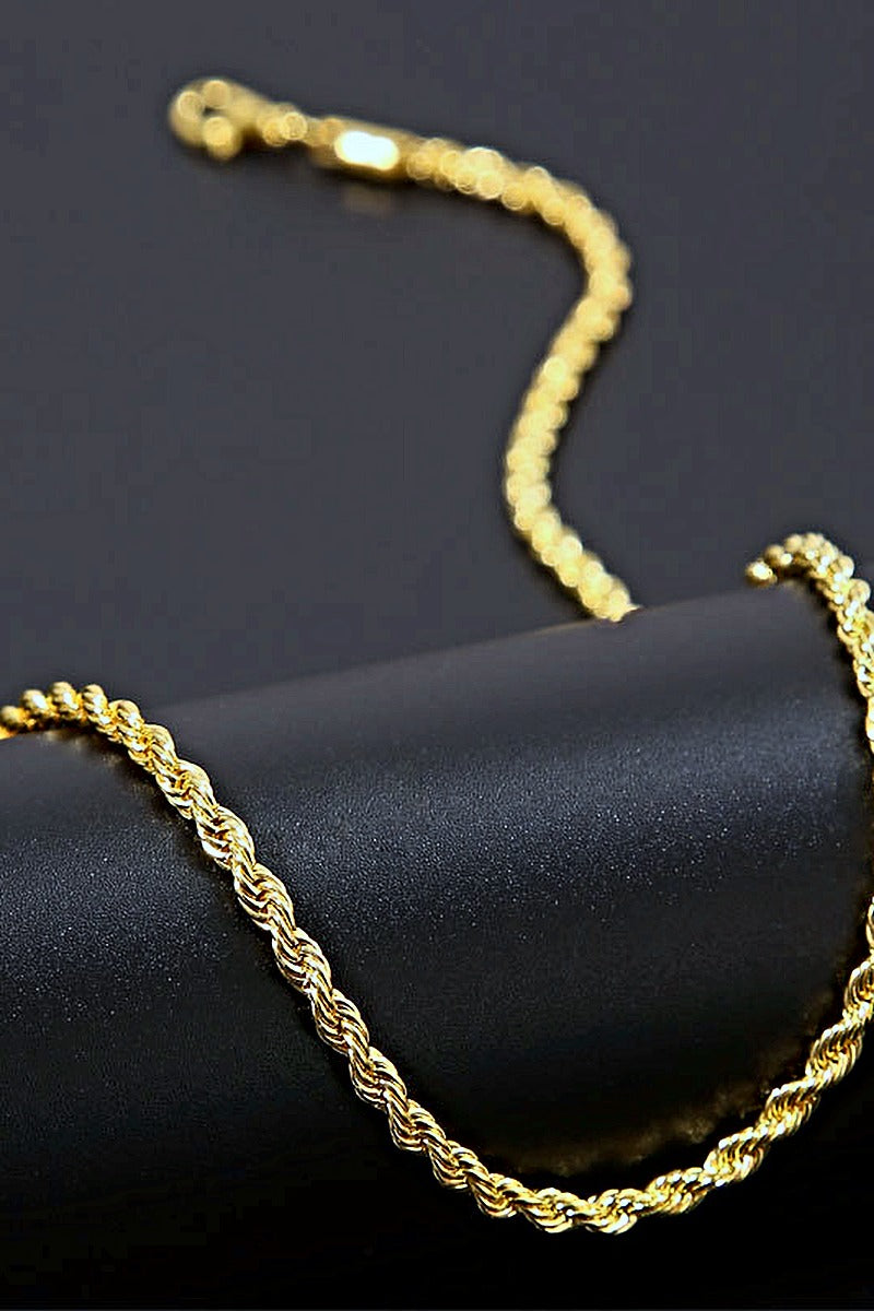 Twisted Rope Necklace men's twisted rope chain necklace, view 9